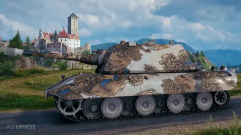 Přizpůsobitelný 2D styl „Mythical Beast (Azure)“ ve World of Tanks