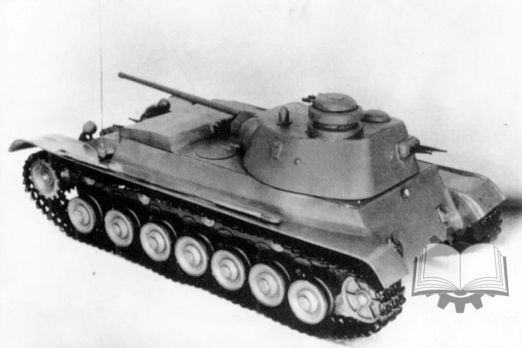 A-44 - Tank o hmotnosti 36 tun měl v každém závěsu dva kulomety