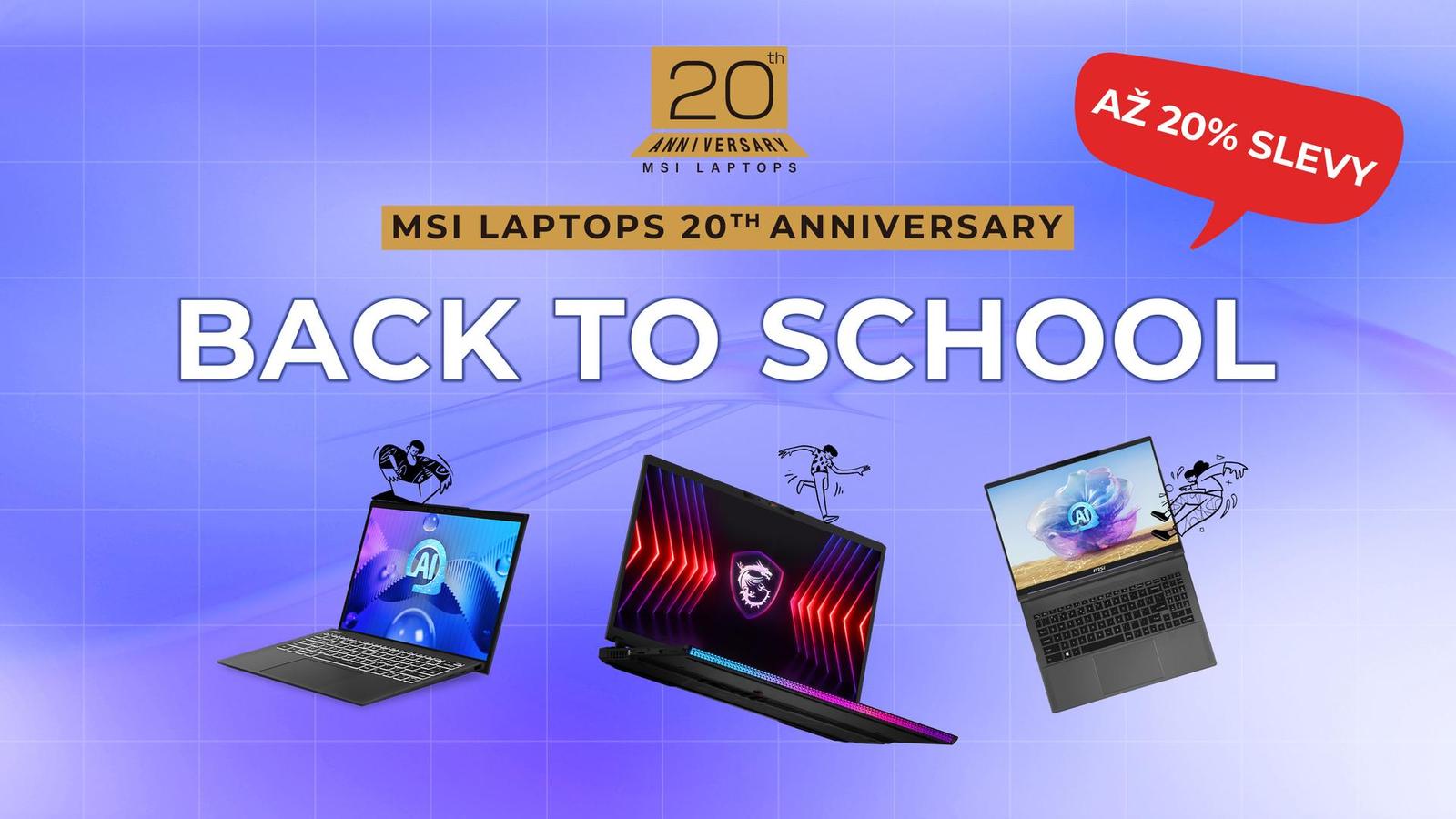 MSI slaví 20 let a nabízí speciální akci pro studenty