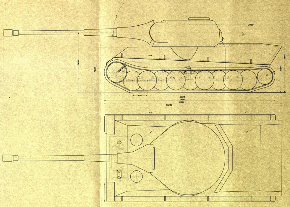 Pz.Kpfw. Löwe, plán W 1661, ze 7. dubna 1942.