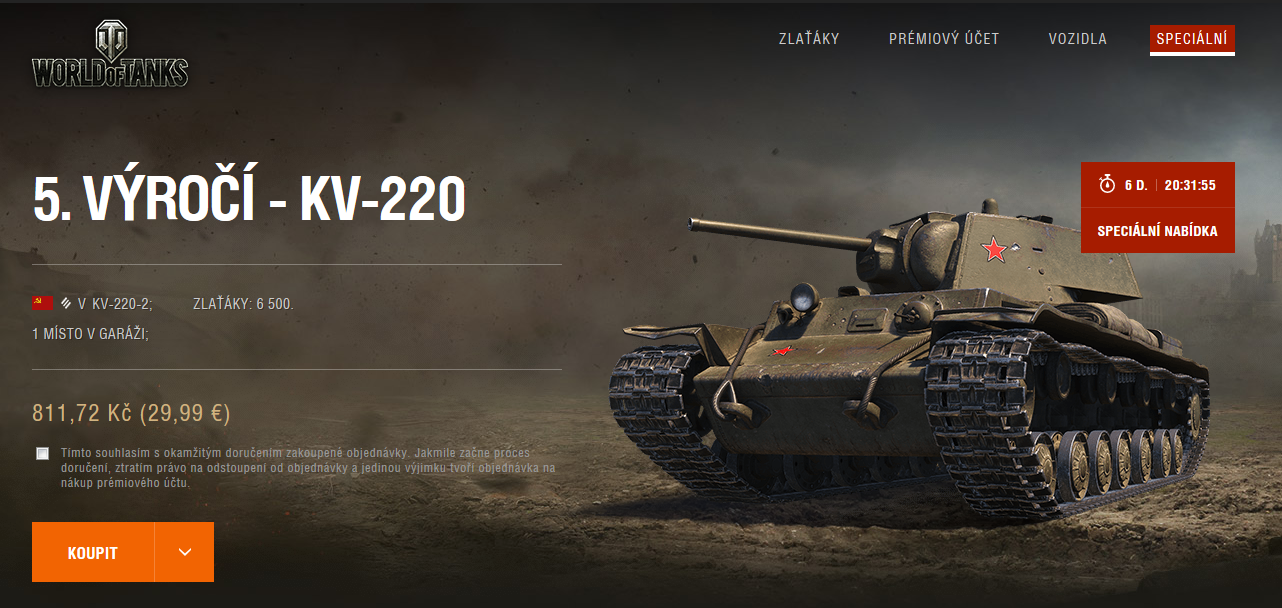 Do eshopu se vrátila KV-220