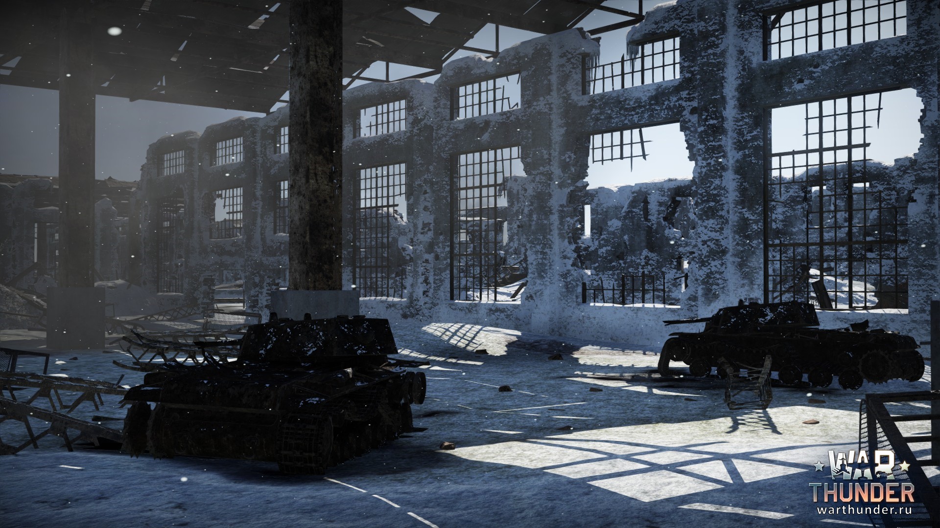 War Thunder: Mapa Traktorová továrna (Stalingrad)