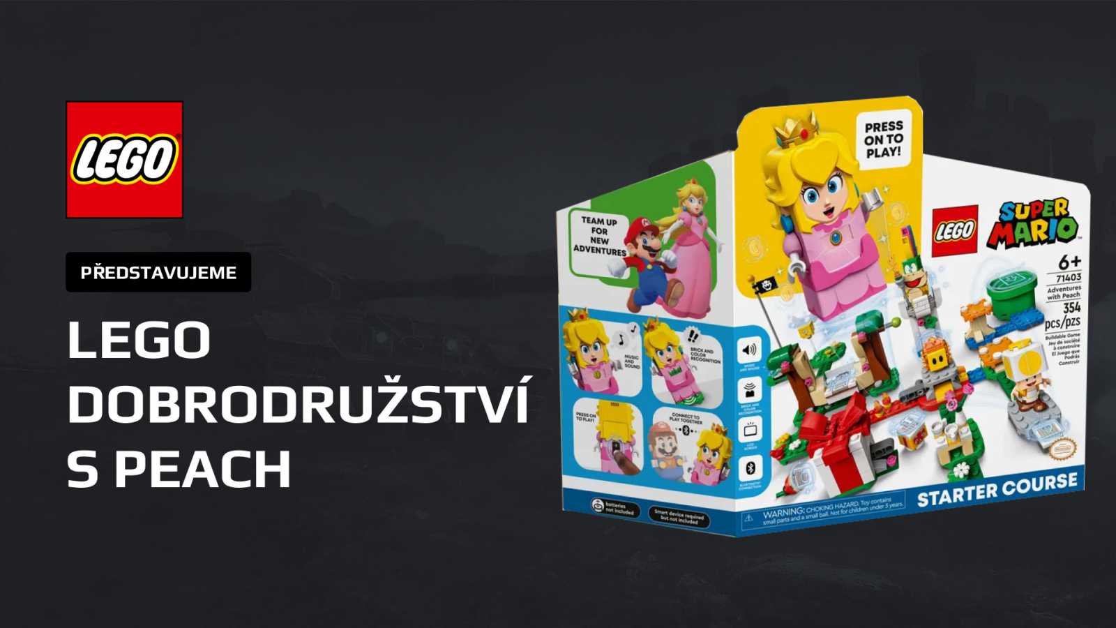 S novou stavebnicí LEGO Peach obohatíte svět Super Maria!