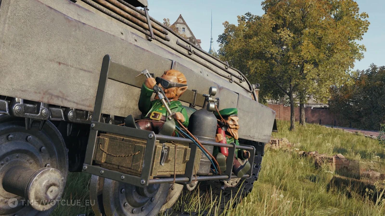 3D objekt „Elektroda a autogenní hořák“ ve hře World of Tanks