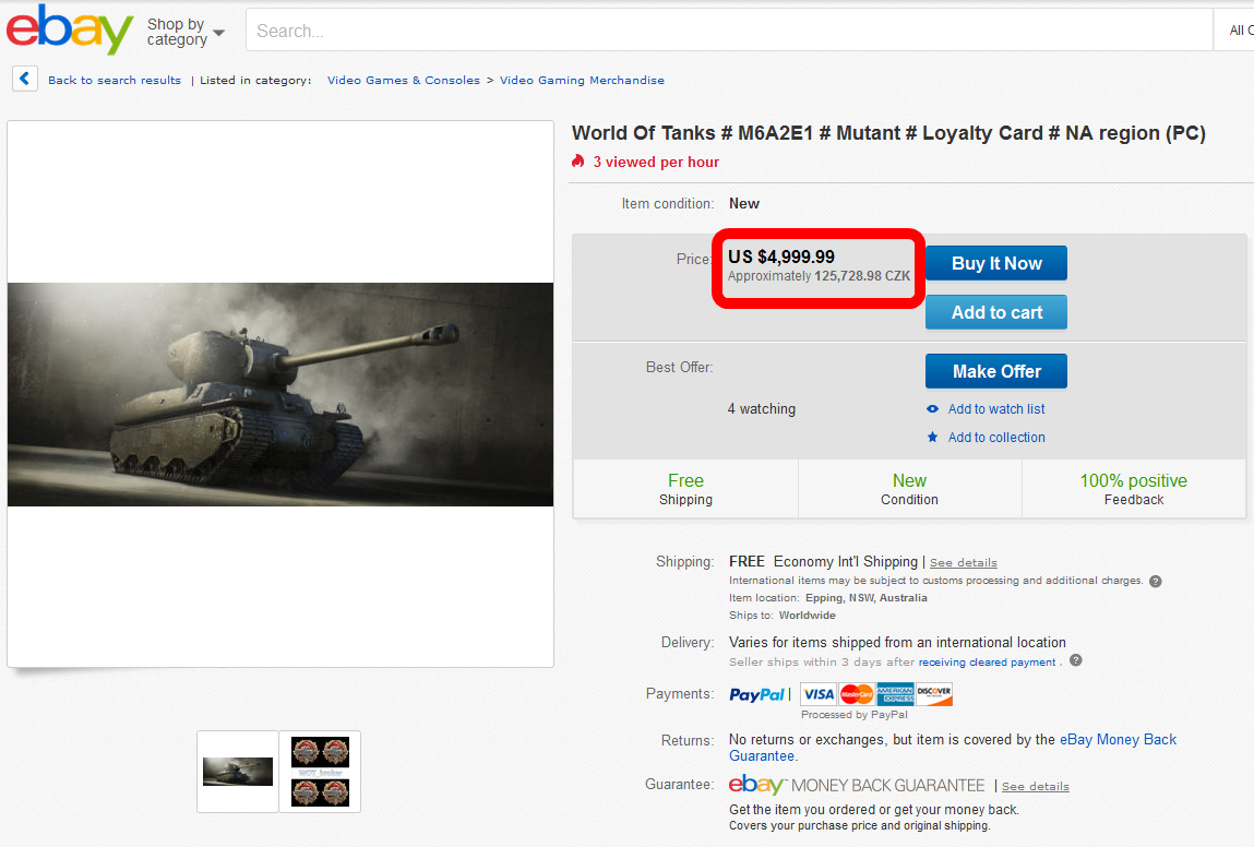 Na ebay se prodává MTLS, M6A2E1 a Type 59