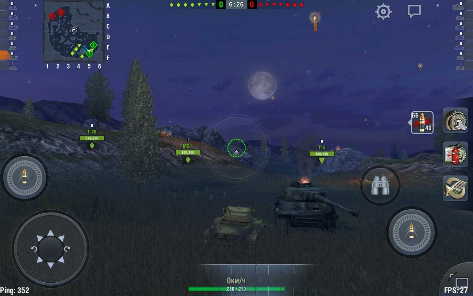 WoT Blitz: Screenshoty z noční mapy