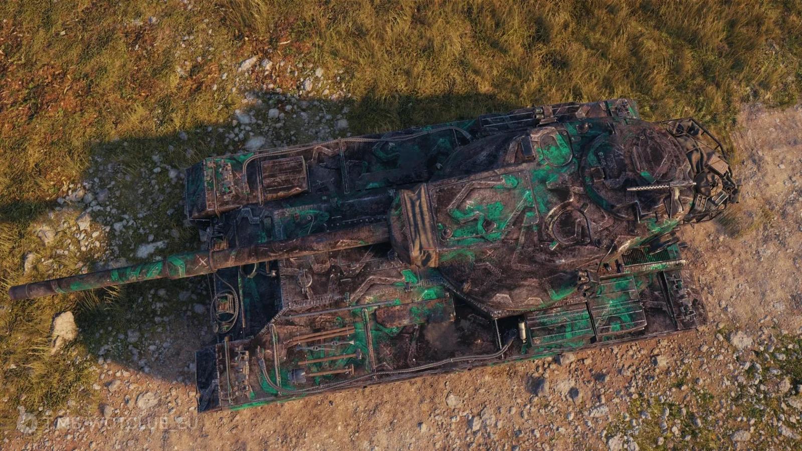 2D styl gaelských znaků z aktualizace 2.2 hry World of Tanks.