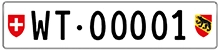 Licence plate Suisse