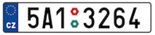 Licence plate Czechia