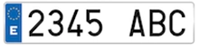 Licence plate Spain