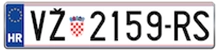 Licence plate Kroatien