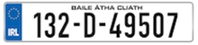 Licence plate Ireland