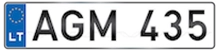 Licence plate Litauen