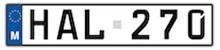 Licence plate Malta