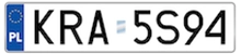 Licence plate Polen