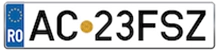 Licence plate Romania