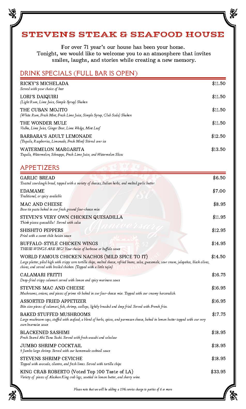 Steven's Steak & Seafood House - Photo 1