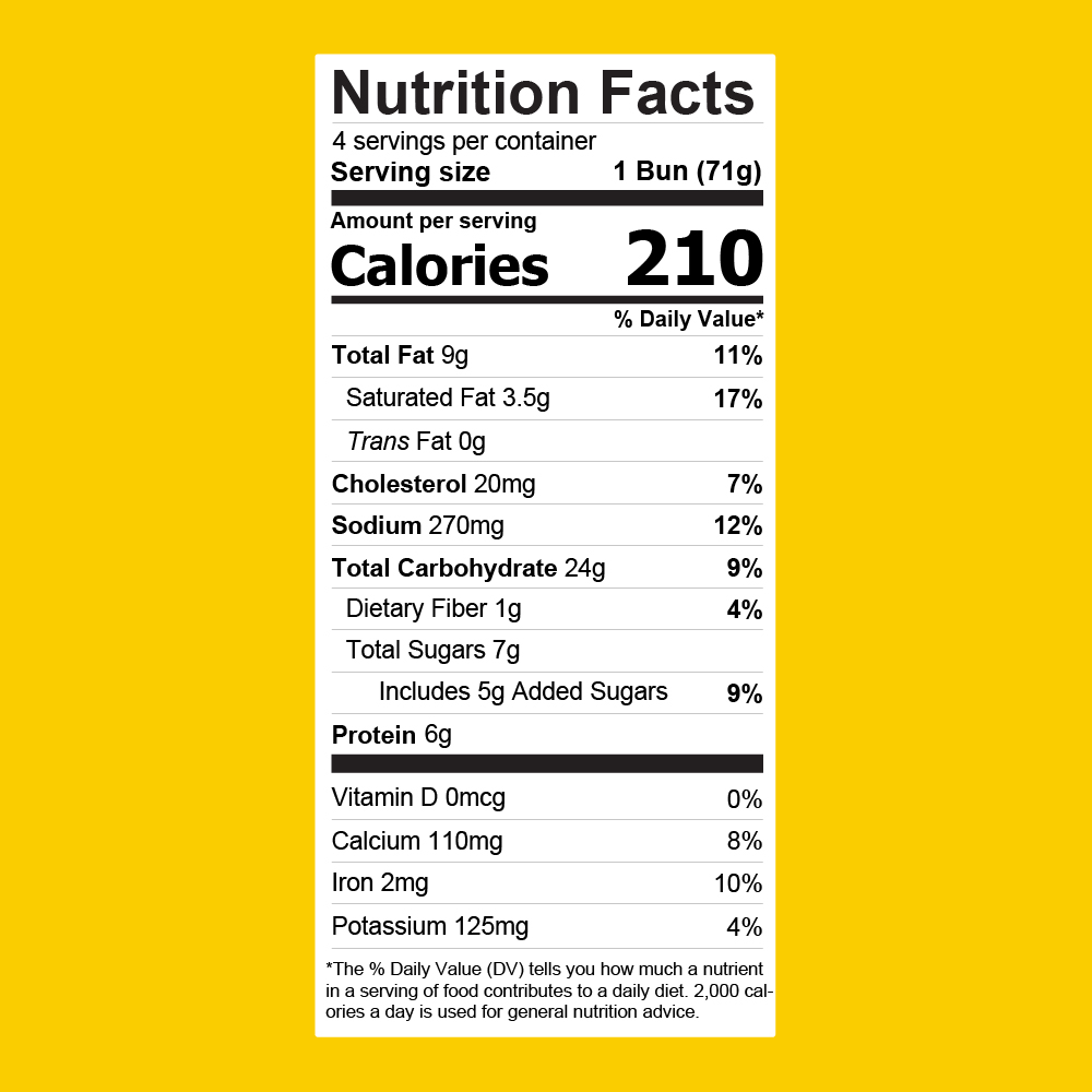 Cheeseburger bao nutrition facts