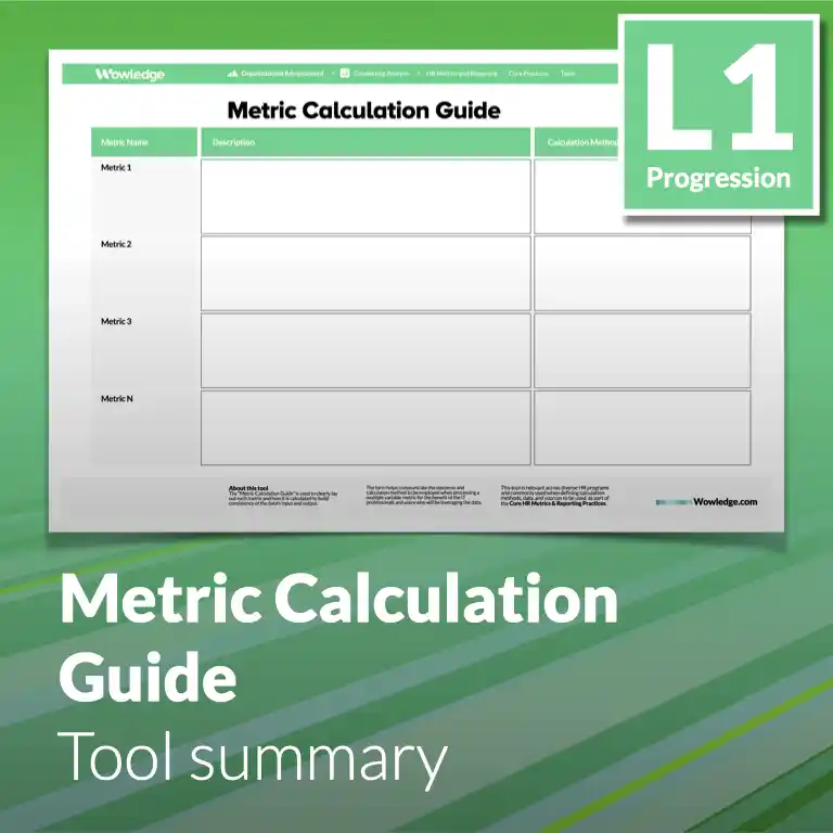The Metrics Calculation Guide Tool: Lay Out Metrics and How they are Calculated to Build Consistency of Data's Inputs and Outputs.