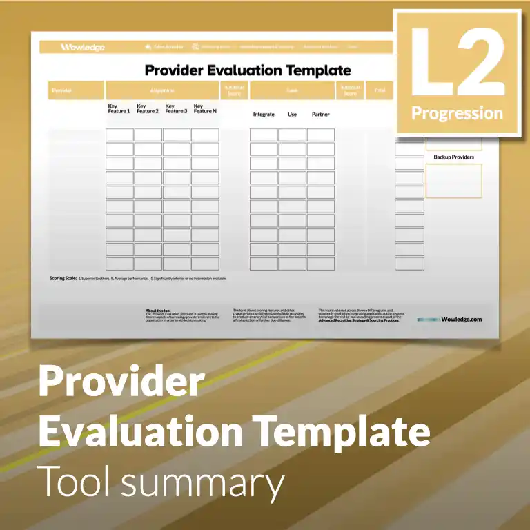 Recruiting Strategy & Sourcing - Tool summary (L2 - Advanced)