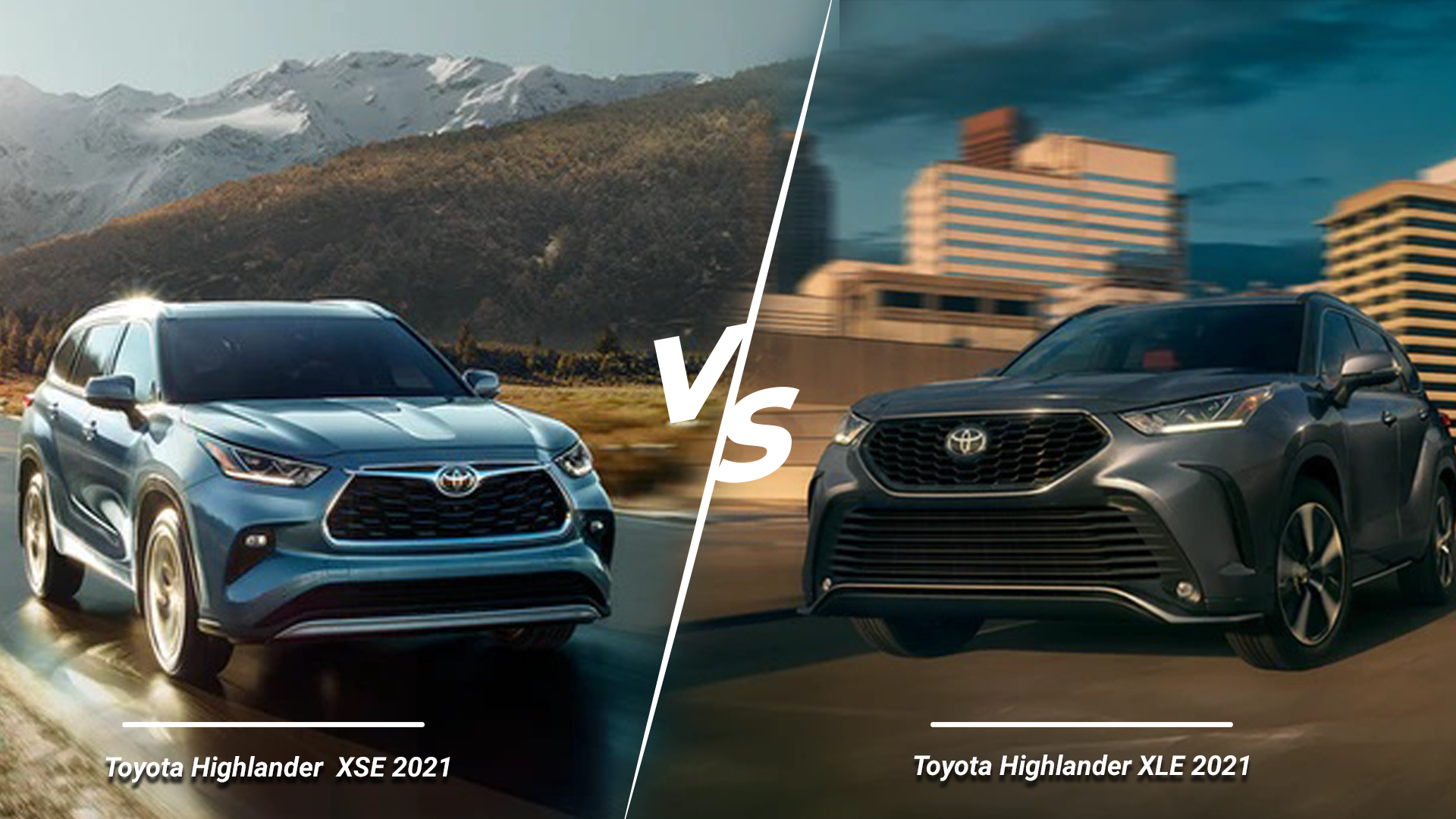 2021 Toyota Highlander XLE vs. Highlander XSE