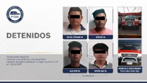 Fiscalía detuvo a cuatro hombres en seguimiento a investigación de banda desarticulada