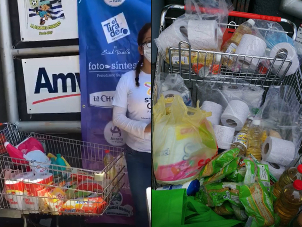 Con el lema “El valor de ayudar” jóvenes entregan despensas a 150 familias