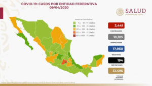 Muertes por coronavirus en México se elevan a 194; Secretaría de Salud confirma 3 mil 441 contagios