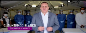 Instalan hospital móvil, pero… para spot de Blanco no para Covid-19