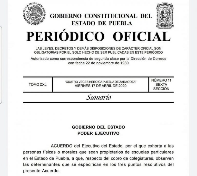 ¿Aceptarán escuelas particulares de Puebla reducir o condonar colegiaturas?