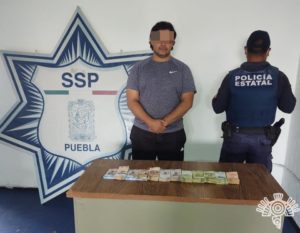 Asegura SSP a un hombre con 452 mil pesos en efectivo