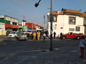 Aparatoso accidente en la 9 Norte y 68 poniente