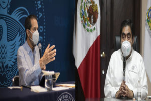 Prioridad para el gobierno del estado es la salud de los poblanos; Barbosa Huerta a rector de la BUAP