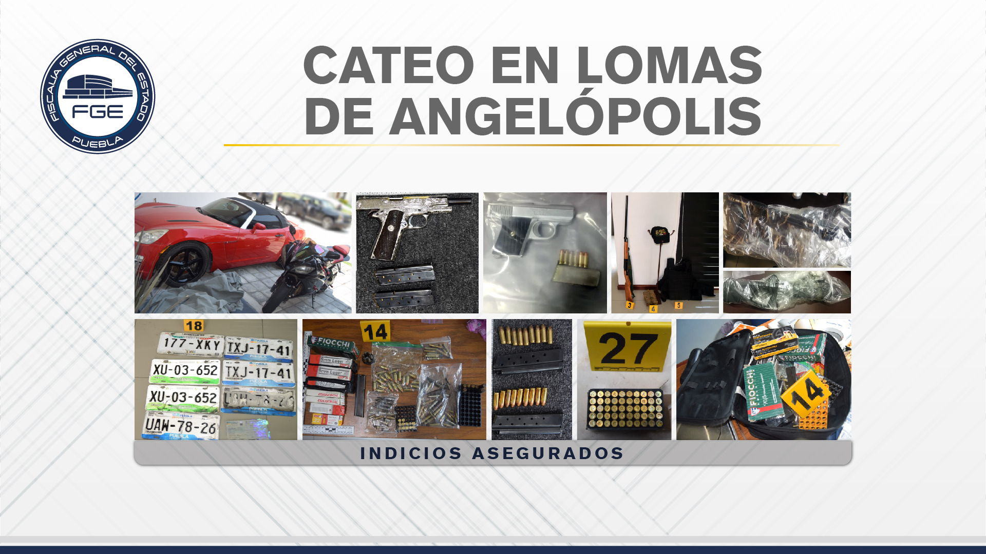 Catea Fiscalía inmueble en Angelópolis y asegura más indicios tras detención