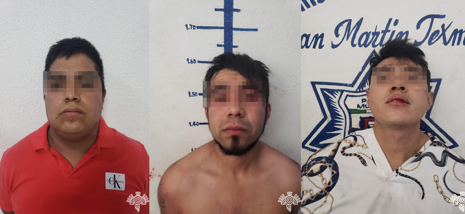 En Texmelucan, SSP detiene a tres integrantes de “Los Sinaloa”