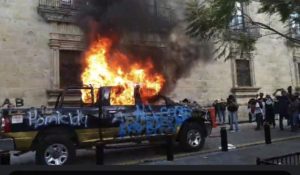 Registran destrozos durante marcha Justicia Para Giovanni en Guadalajara