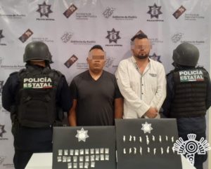 Policía Estatal detiene a presuntos narcomenudistas en Tehuacán