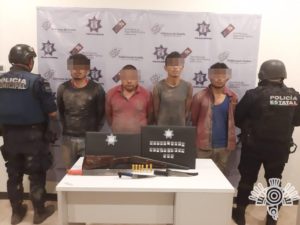 Detiene SSP a cuatro integrantes de una banda dedicada al robo de transporte de carga