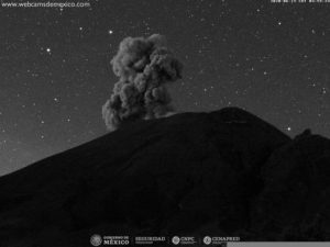 Registra volcán Popocatépetl em las últimas horas 83 exhalaciones y cuatro explosiones