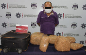 Detuvo Policía Municipal a hombre en posesión de seis kilogramos de marihuana