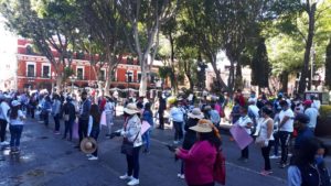 Antorchitas exigen al Ayuntamiento de Puebla despensas