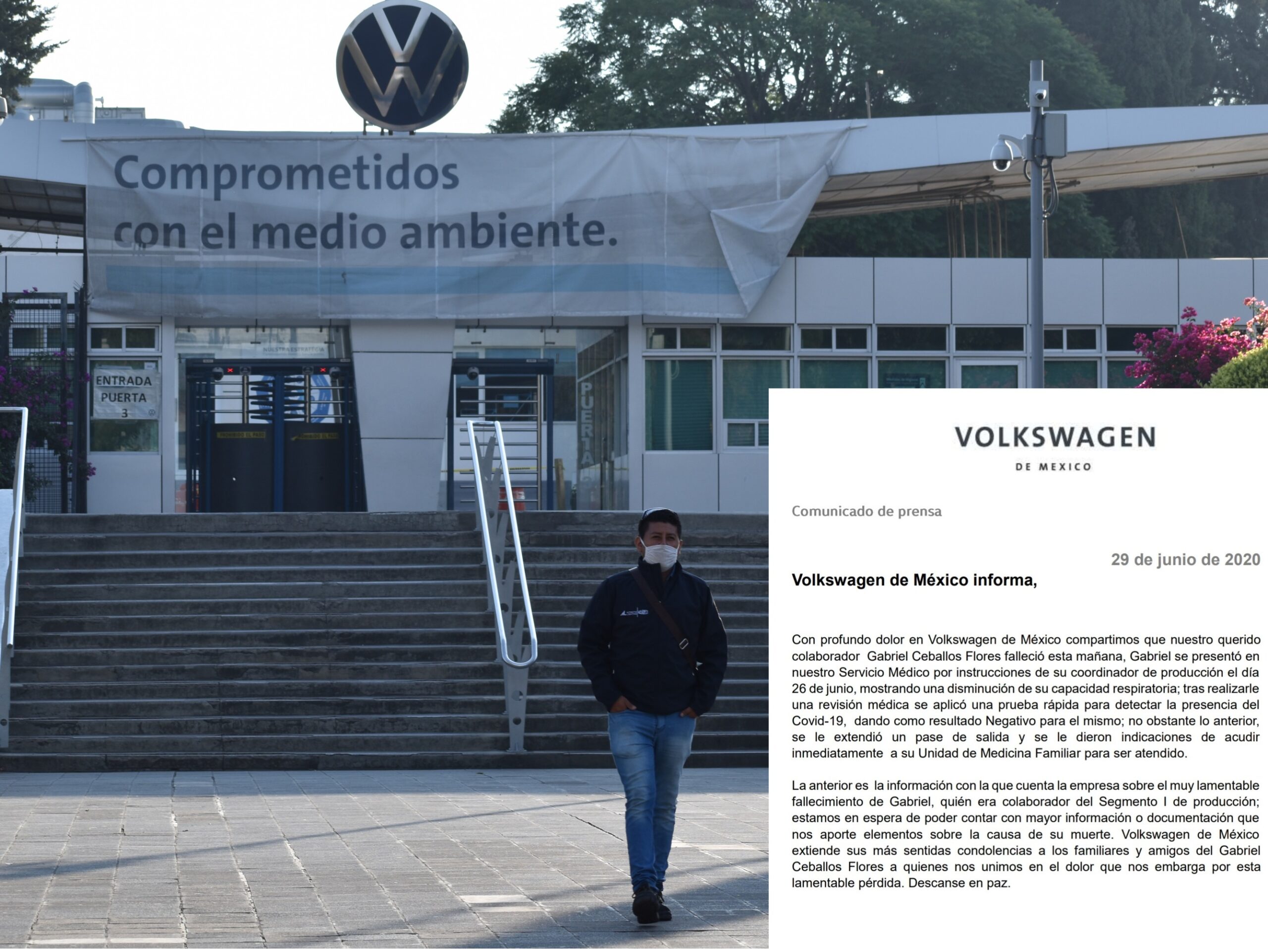 Confirma VW muerte de un empleado con síntomas Covid-19