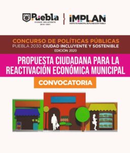 Invita Implan a participar en el concurso “Puebla 2030”: Ciudad Incluyente y Sostenible”