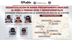 Desarticula Policía Municipal de Puebla a banda dedicada al robo a negocio