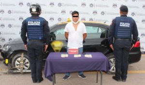 Ubicó y detuvo Policía Municipal a hombre por robo en agravio de una cuentahabiente