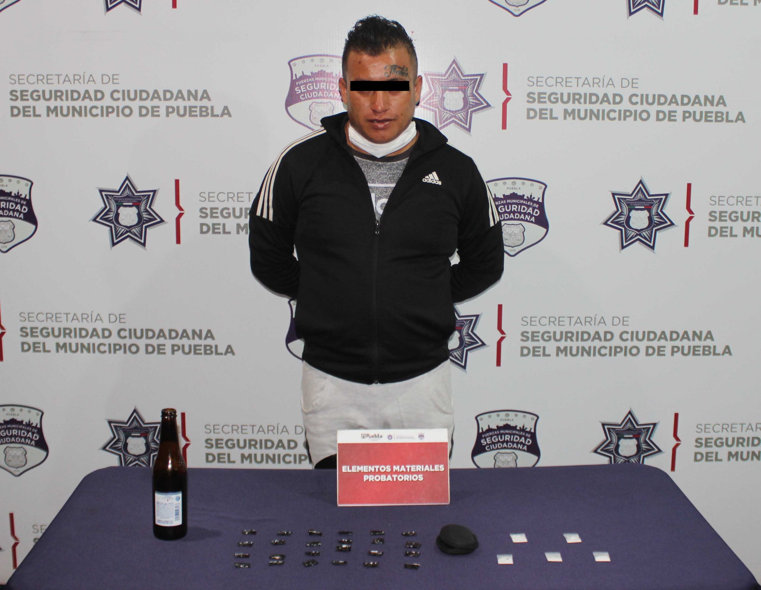 Aseguró Policía Municipal alrededor de 30 dosis de droga y detuvo a una persona