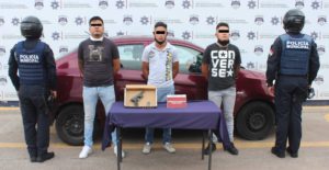 Detuvo Policía Municipal a tres hombres presuntamente dedicados al robo de negocio y transeúnte