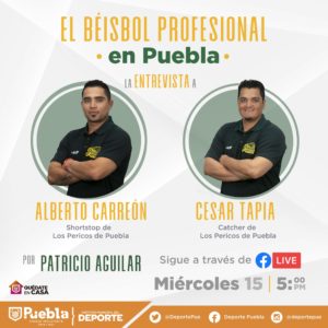 Jugadores del Club Pericos de Puebla compartirán experiencias durante confinamiento social