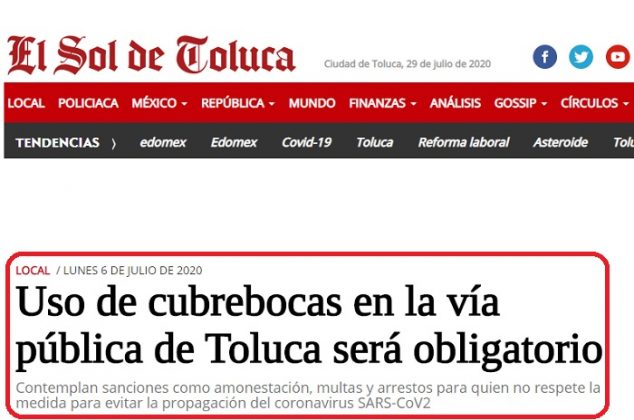 Uso de cubrebocas ya es obligatorio, aplican multas y arrestos… pero no en Puebla