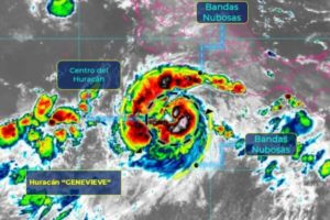 Genevieve se intensifica a huracán categoría 1 en costas de Guerrero y Michoacán